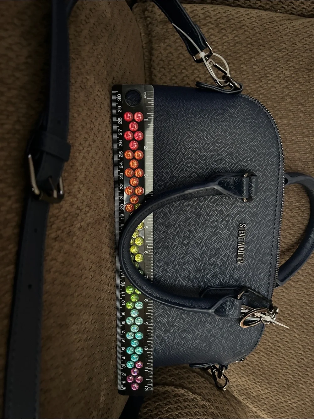 Steve Madden Navy Crossbody Dome Bag with Detachable Strap - Picture 5 of 7